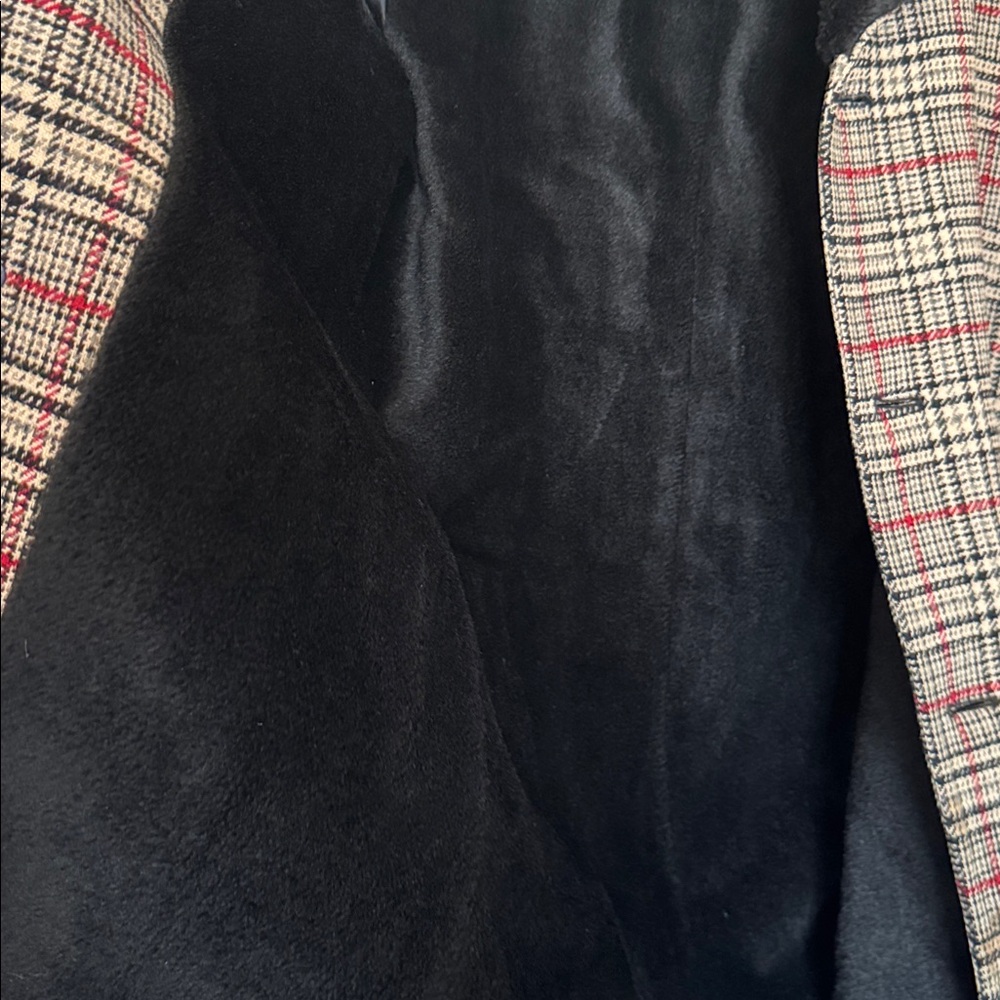 Vintage Pendleton Mens Wool Brown Red Black Plaid Faux Fur Lined Coat Jacket - Picture 4 of 9